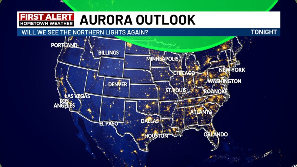 Aurora is not likely again this week
