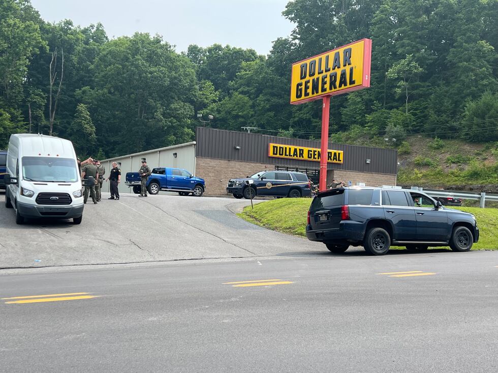 Dollar General in Midway, WV, where a trooper was shot.