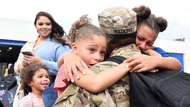 Virginia National Guard soldiers returned home and reunited with loved ones.