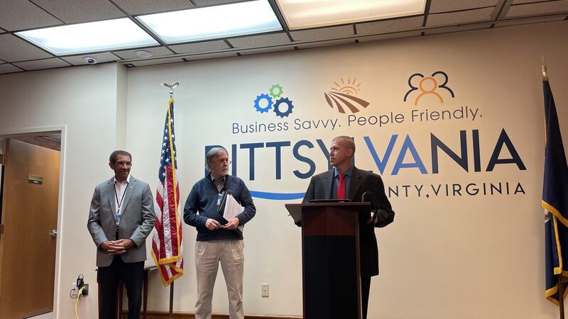 Interim County Administrator Clarence Monday addresses County employees and the public at a...