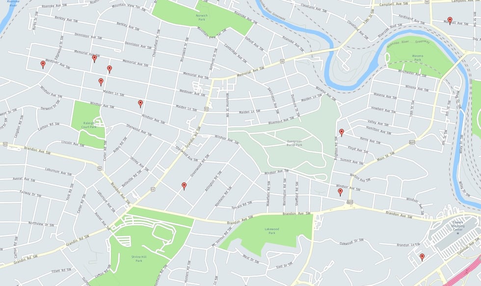 Police investigating Southwest Roanoke burglaries.