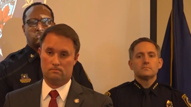Virginia Attorney General Jason Miyares holds a news conference on the statewide anti-violence...