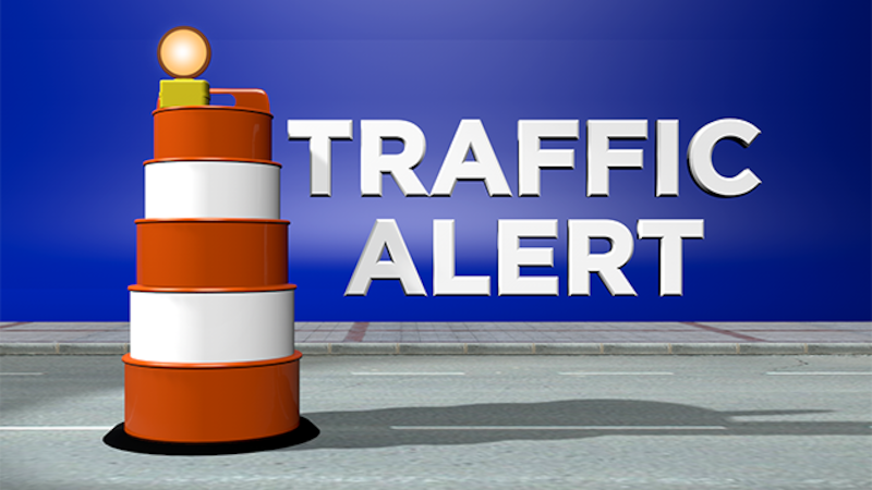 There is a traffic alert.