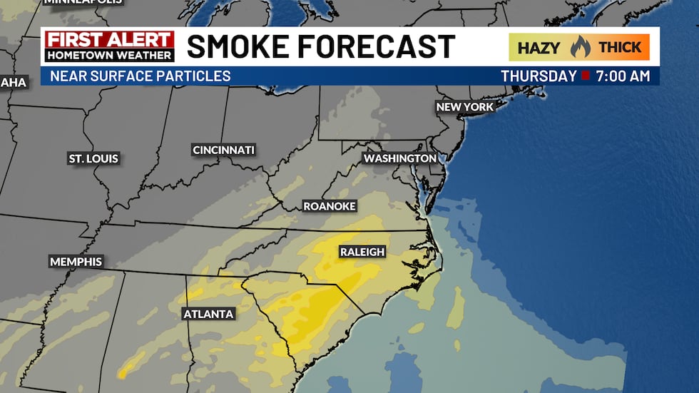 Smoke will linger through Thursday