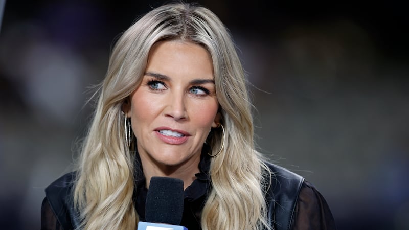 Amazon Prime Thursday Night Football commentator Charissa Thompson before an NFL football game...